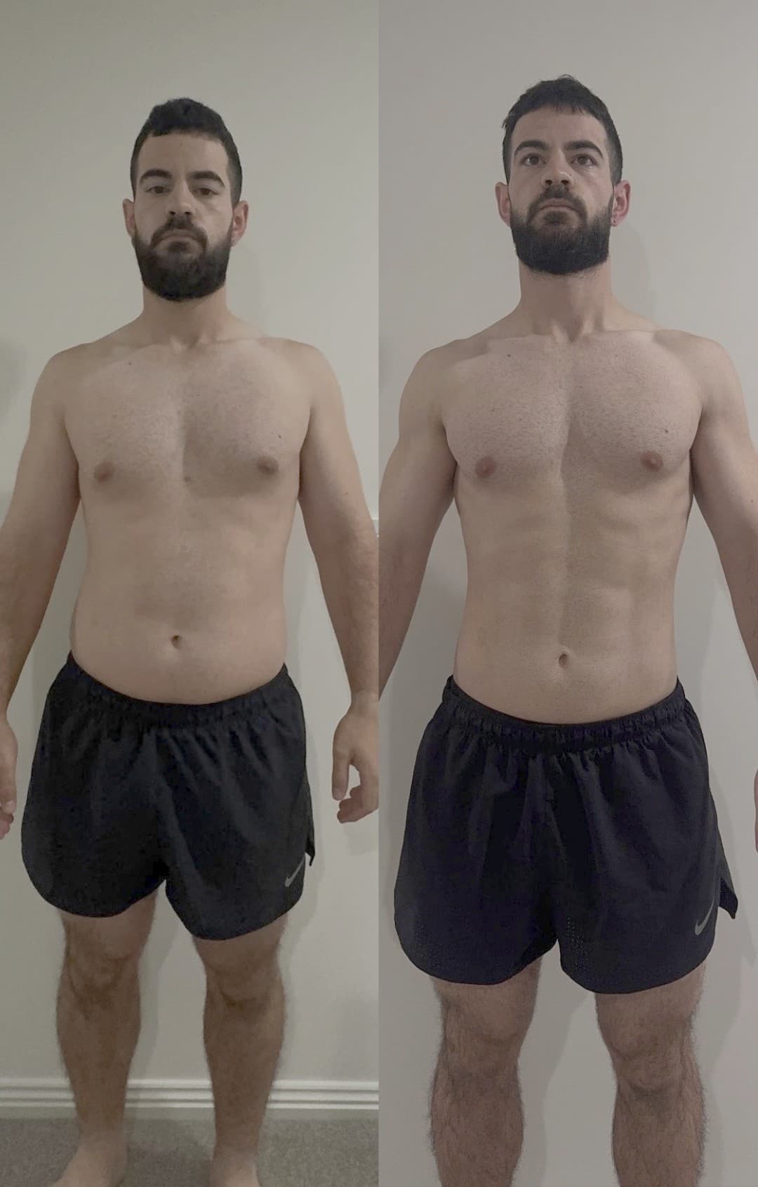 Josh, before and after